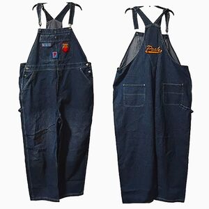 Y2k Disney Plus Winnie the Pooh Embroidered Jean Overalls Cabin Core…